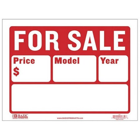 Bazic Products 9 x 12 in. 2 Line Sale Sign S-2